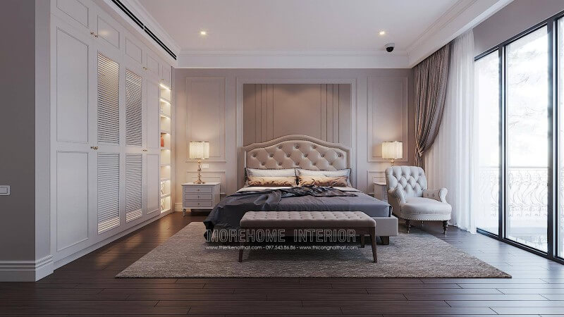 Thiết kế nội thất biệt thự ciputra tân cổ điển sang trọng đẹp tinh tế Mẫu nội thất biệt thự đẹp
