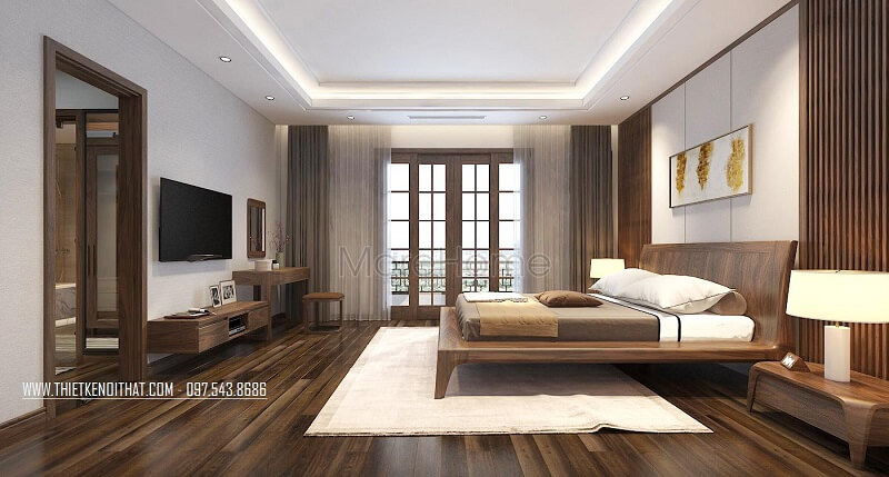 Giường gỗ óc chó Giường gỗ óc chó