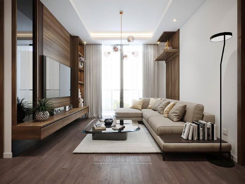 Trang trí nội thất phòng khách chung cư hiện đại sang trọng